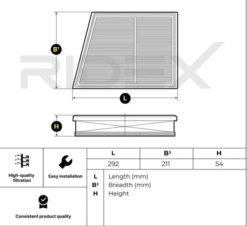 BMW X1 (F48) & X2 (F39) Engine Air Filter | High Flow & Filtration | Ridex - Image 4