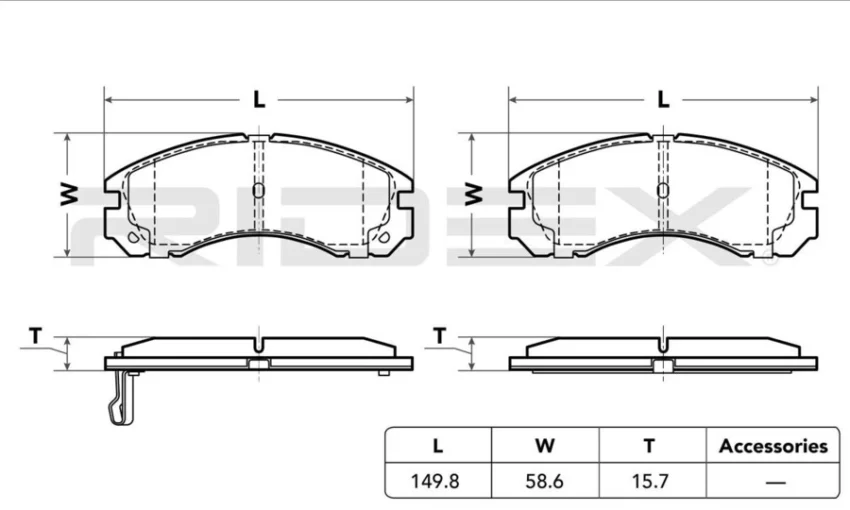Mitsubishi Pajero/Shogun/L200 Triton Front Brake Pads - Image 3