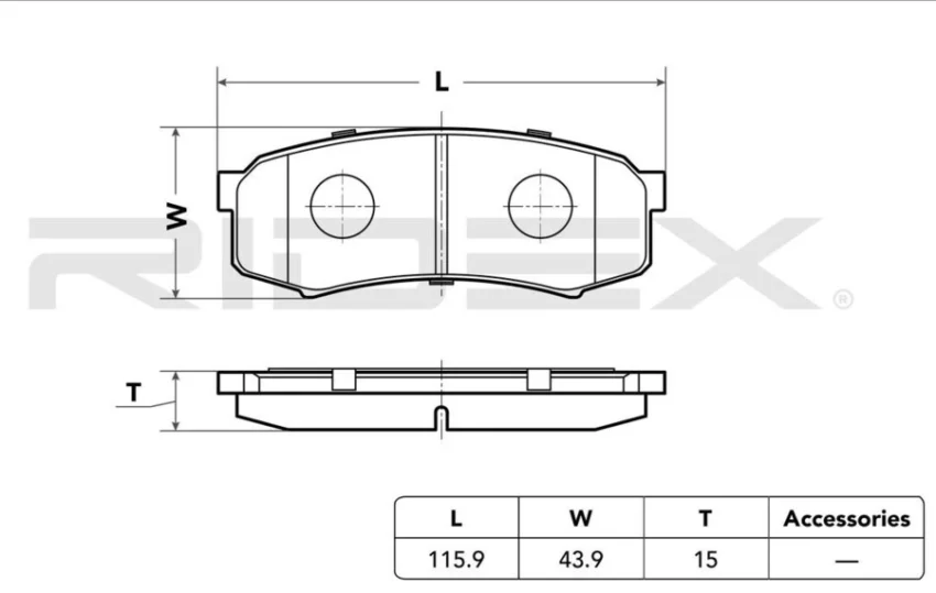 Mitsubishi Pajero/Shogun Rear Brake Pads - Image 2