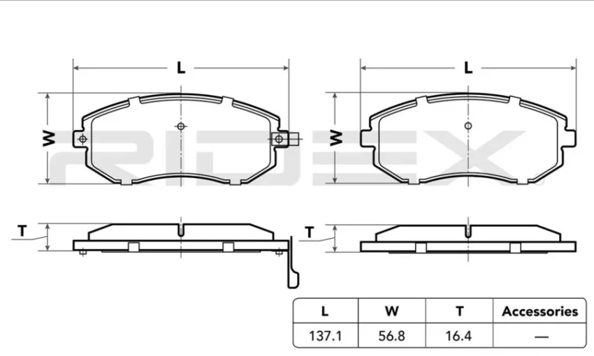 Subaru Forester/Outback/Legacy Front Brake Pads - Image 2